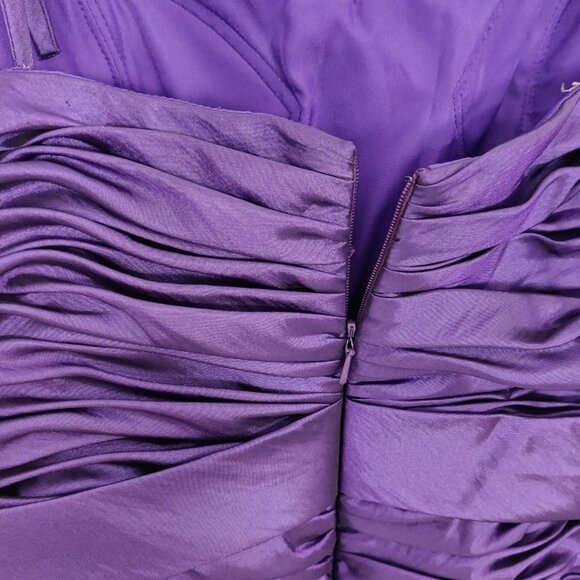 Sukhmani Designs Women's Satin Prom Dress Size 12 Purple NEW Party Graduation - Picture 5 of 16